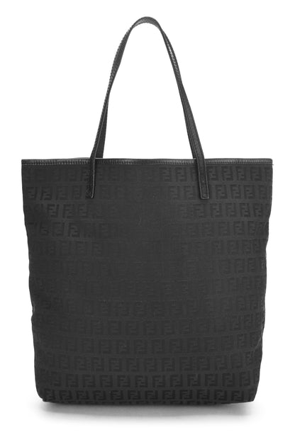 Fendi, Pre-Loved Black Zucchino Canvas Tote Small, Black