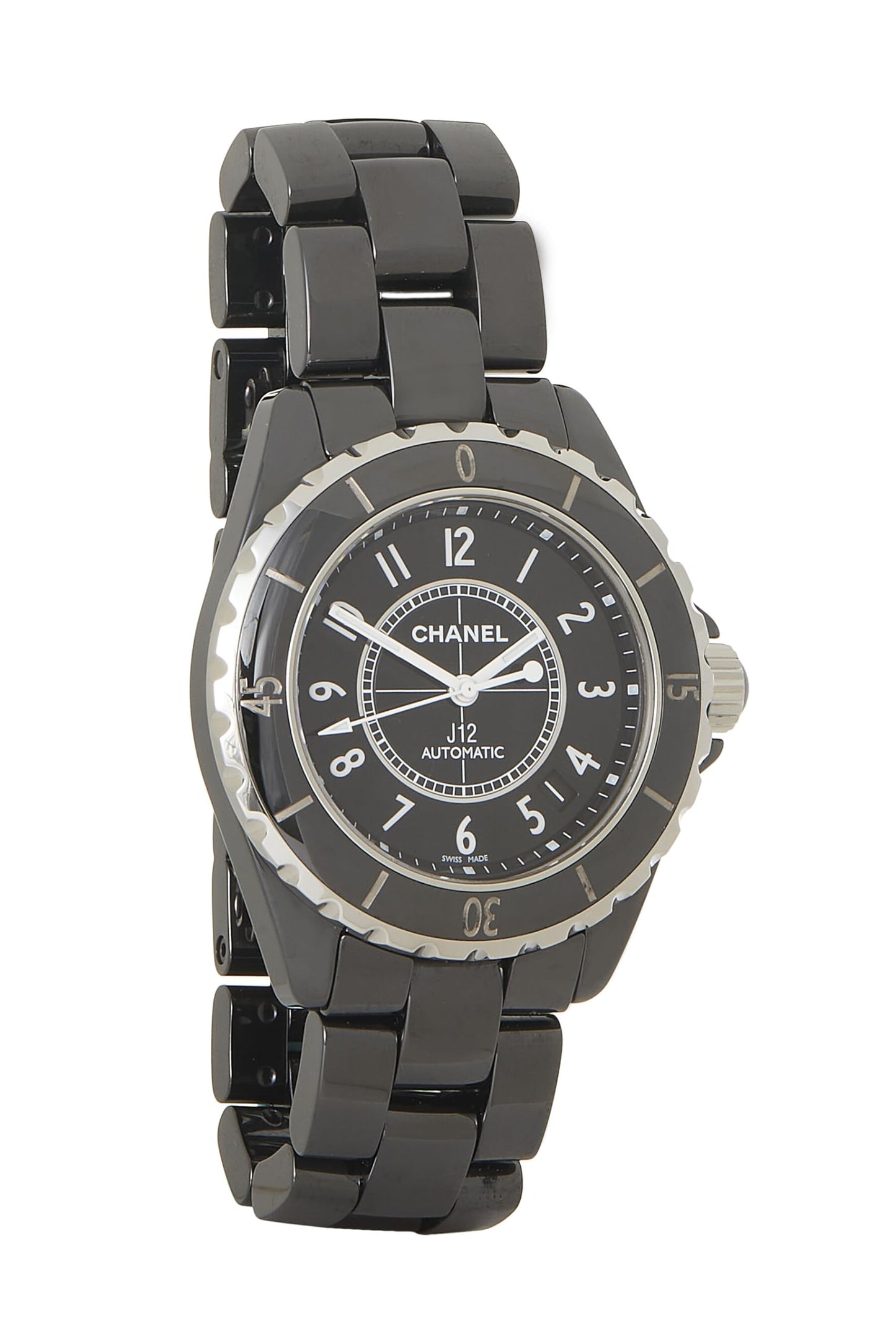 Chanel, Pre-Loved Black Ceramic J12 Watch 38mm, Black