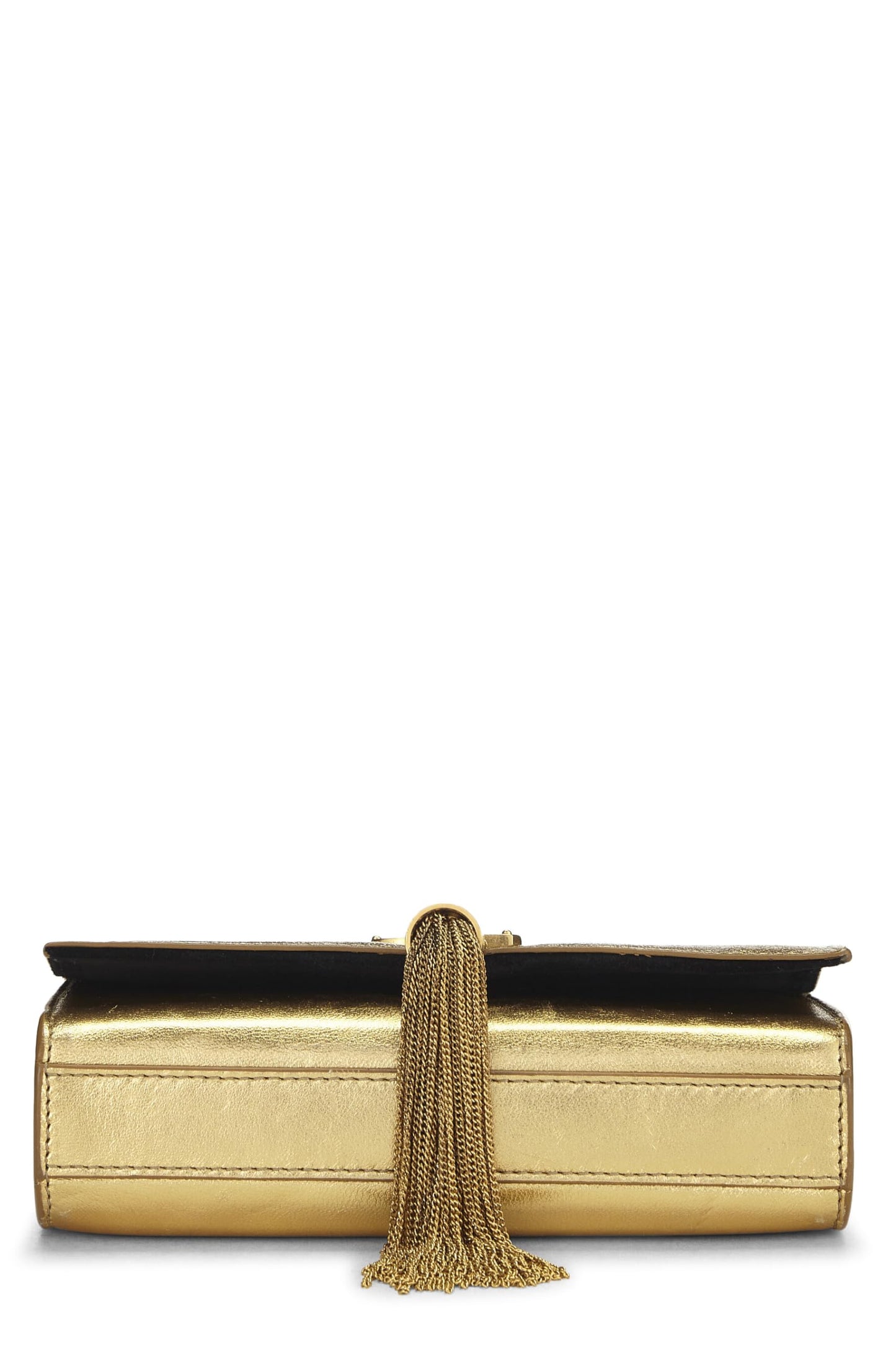 Yves Saint Laurent, Pre-Loved Gold Calfskin Kate Tassel Crossbody Small, Gold