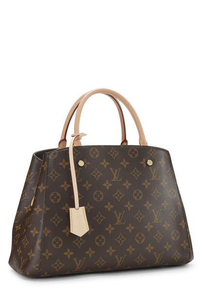 Louis Vuitton, Montaigne MM en toile monogram d'occasion, marron