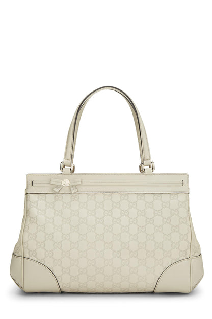 Gucci, Bolso tote doble Guccissima Mayfair blanco Pre-Loved, Blanco