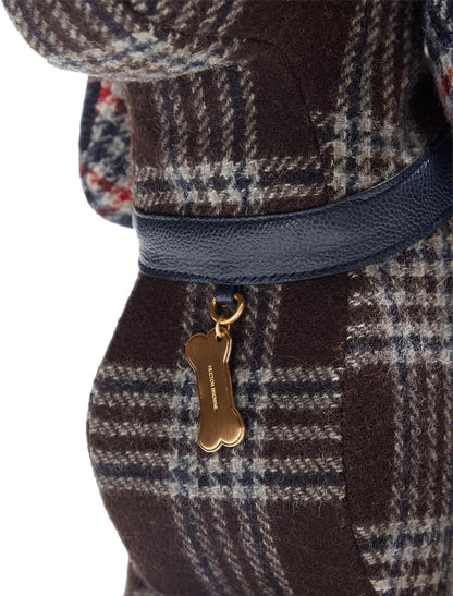 Thom Browne, Pre-loved Hector Plaid - Check Dog Bag, One Size, Plaid