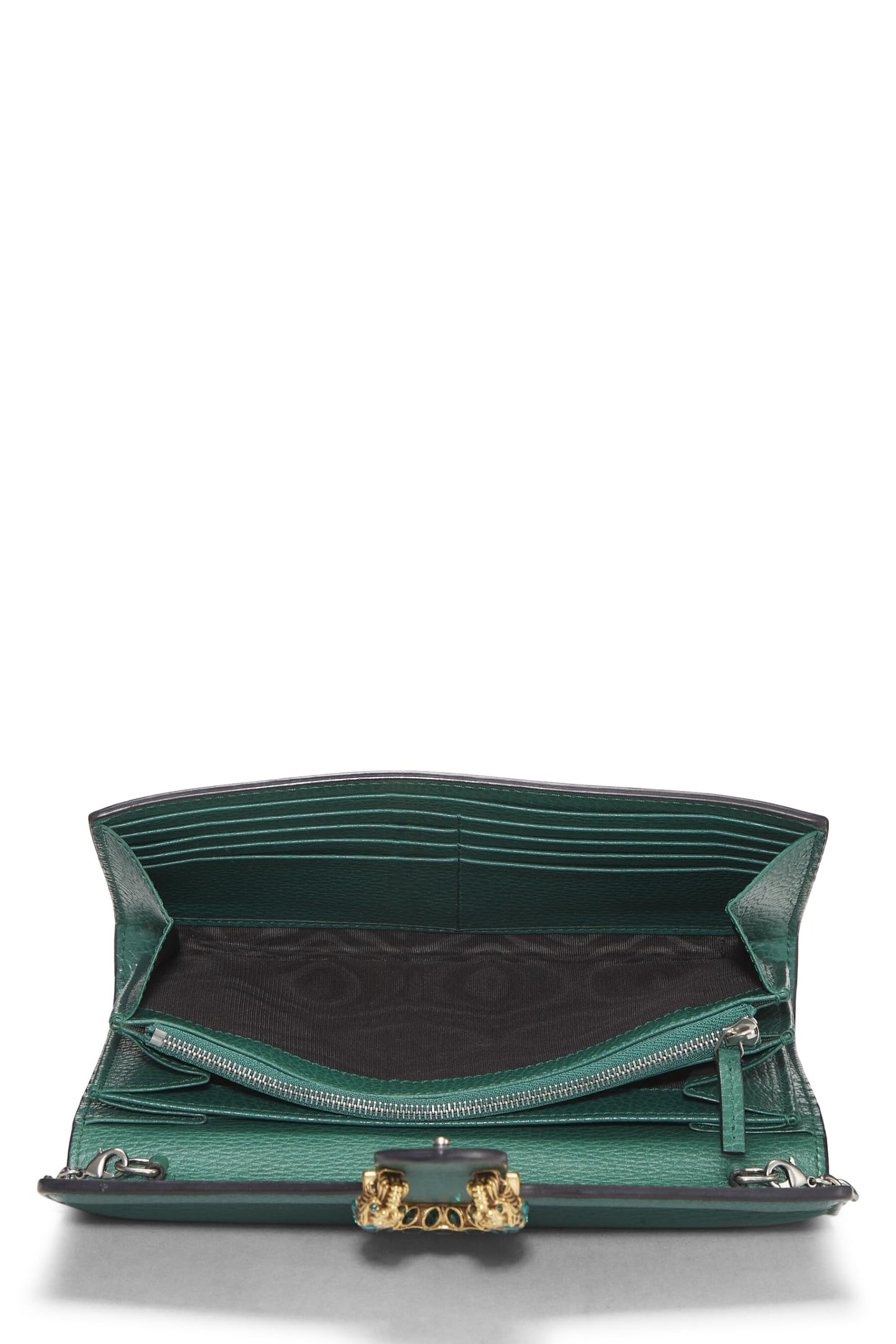 Gucci, Bolso de hombro Dionysus pequeño de cuero verde Pre-Loved, Verde