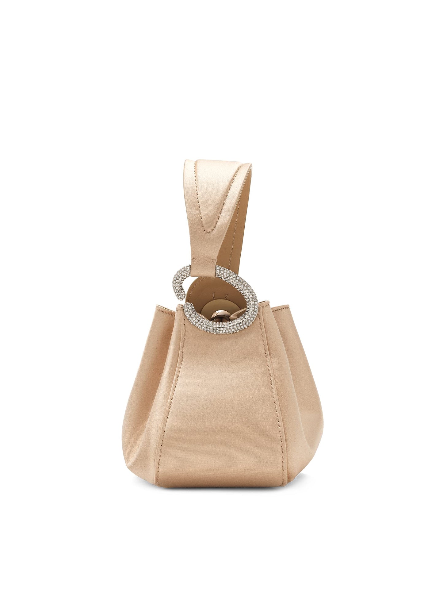 Oscar de la Renta, sac à main Nano O en cristal pavé, champagne