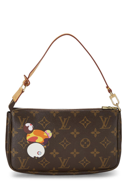 Louis Vuitton, Takashi Murakami x Louis Vuitton Monogram Canvas Panda Pochette Accessoires d'occasion, marron