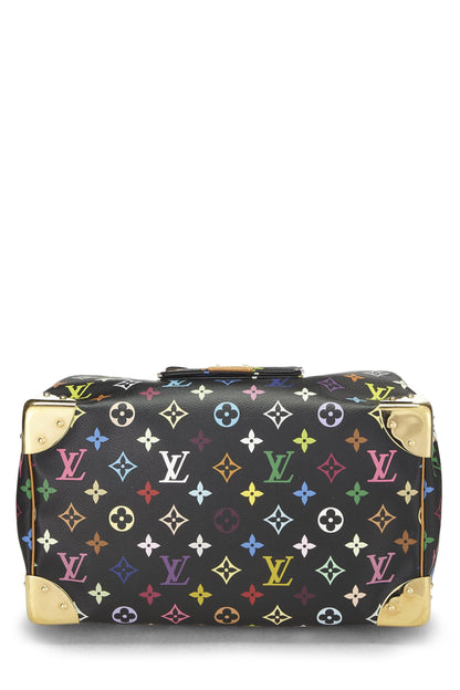 Louis Vuitton, Pre-Loved Takashi Murakami x Louis Vuitton Black Monogram Multicolore Speedy 30, Black