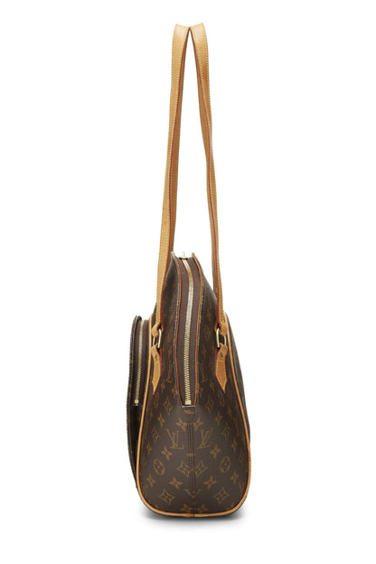 Louis Vuitton, Sac shopping Ellipse en toile Monogram d'occasion, marron