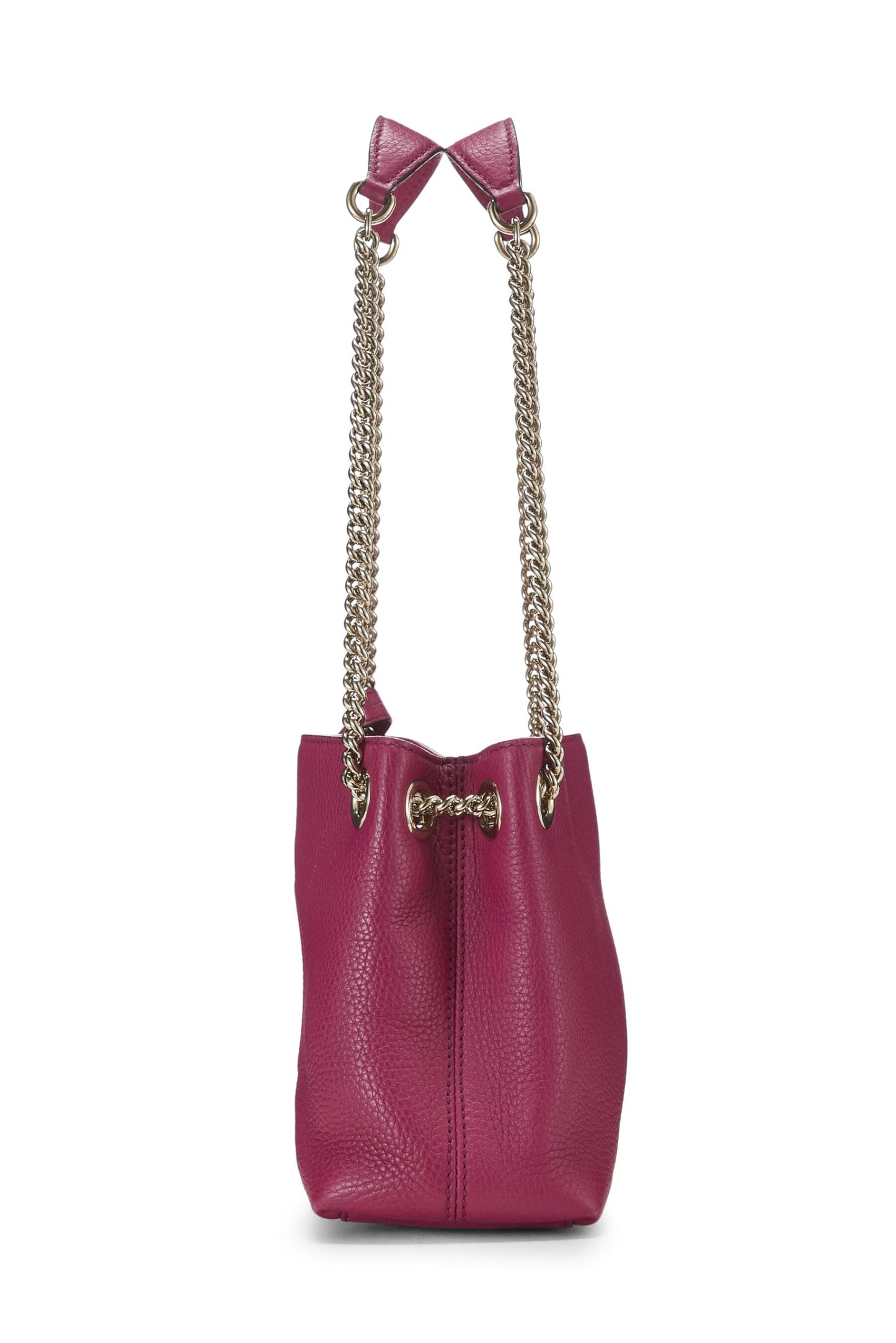 Gucci, petit sac fourre-tout Soho en cuir rose d'occasion, rose