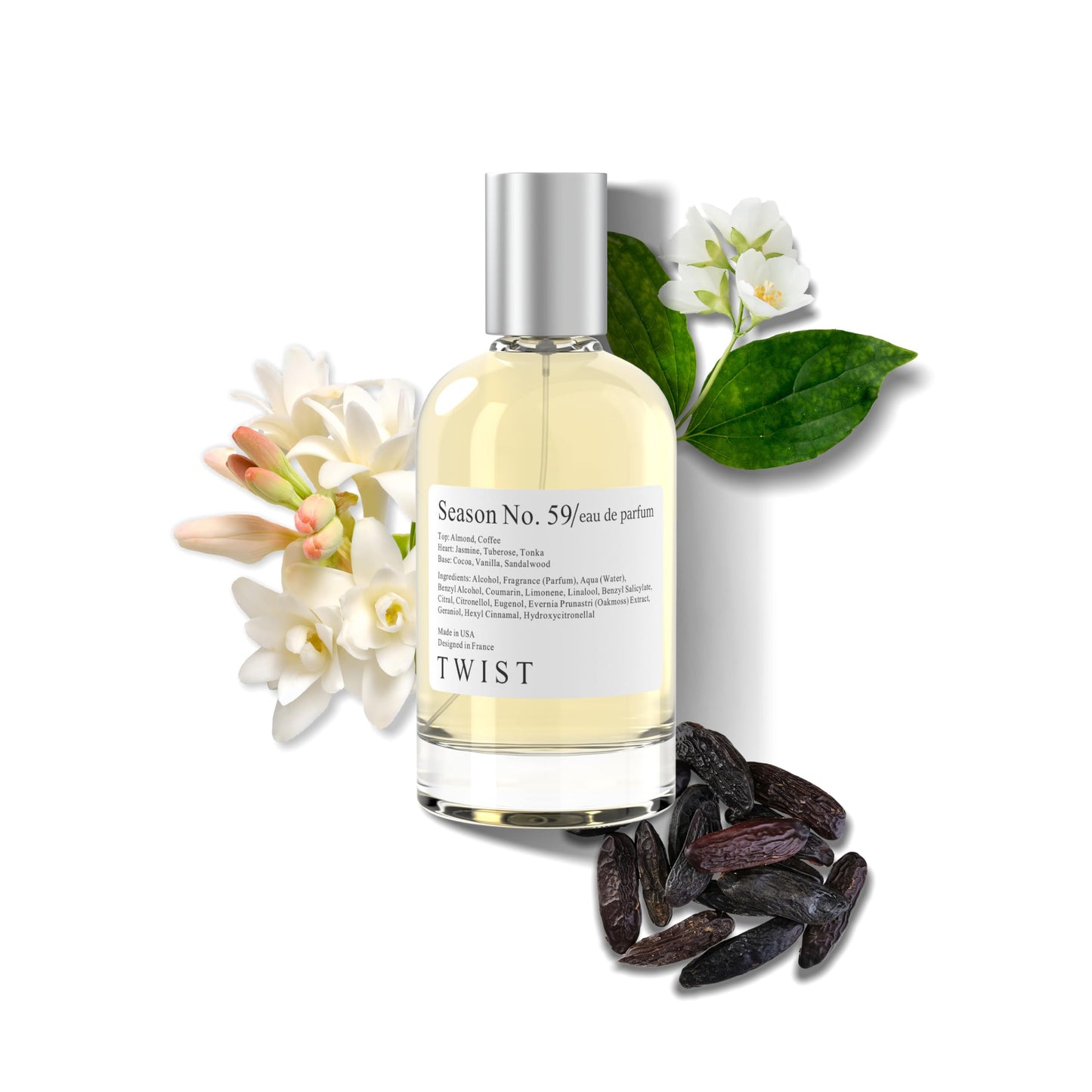 Twist Season No. 59 - Eau De Parfum Inspirée De C. Herrera Good Girl, Parfum Longue Durée Pour Femme, Sans Paraben, Végétalien, Ingrédients Clean, Parfum - Spray 100 ml | 3,4 fl. oz.