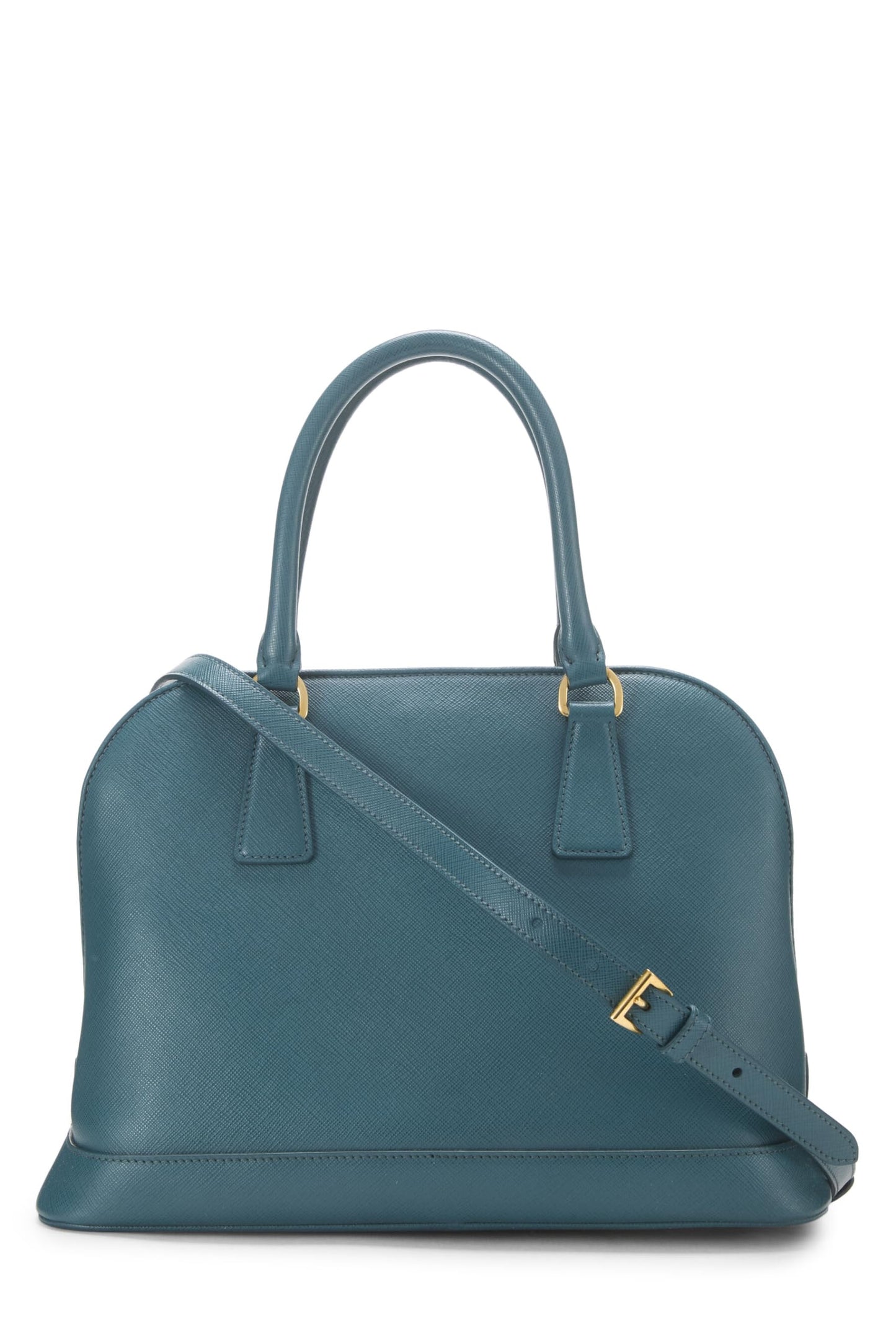 Prada, Pre-Loved Green Saffiano Dome Tote, Green