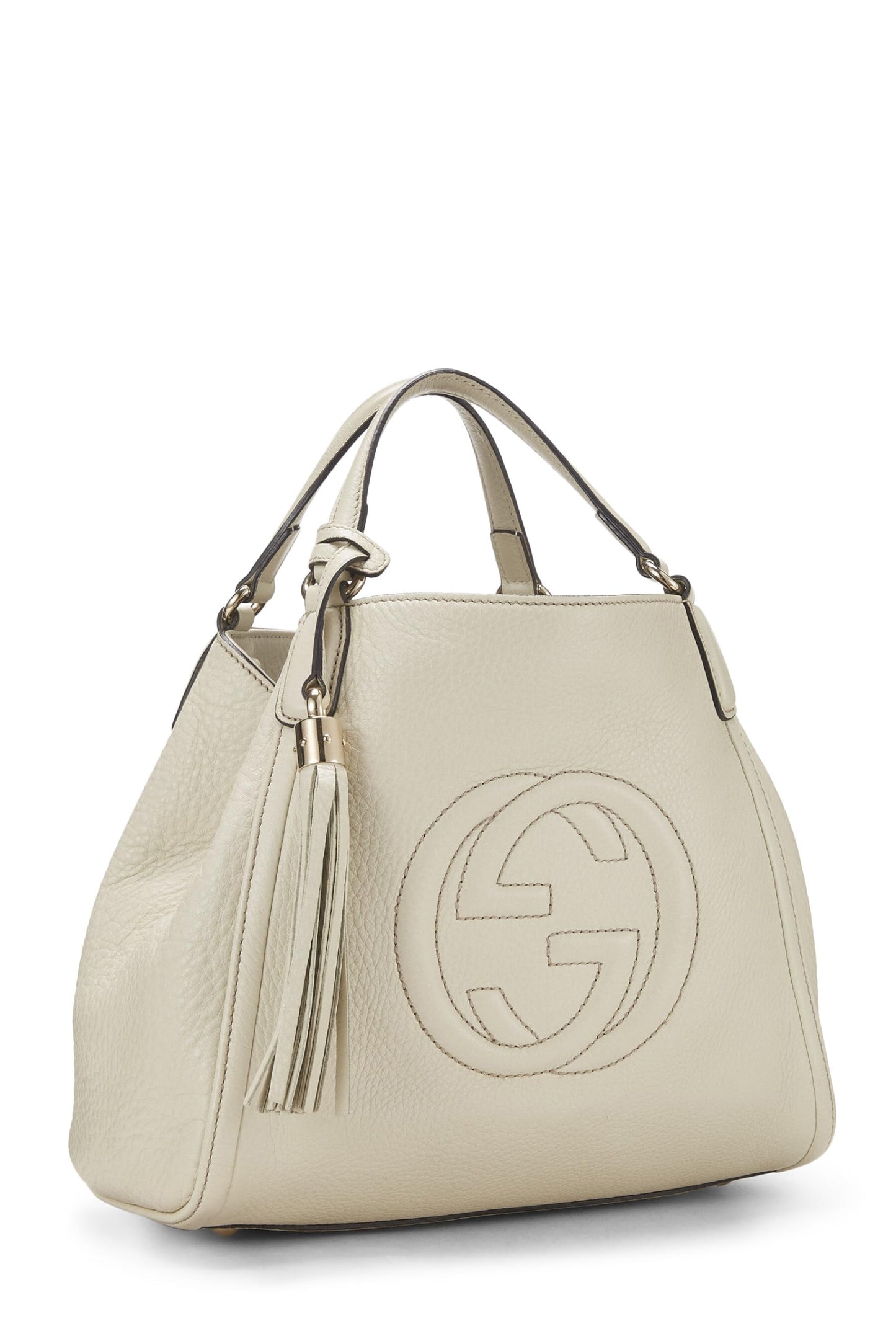 Gucci, Bolso de hombro convertible Soho pequeño de cuero blanco Pre-Loved, Blanco