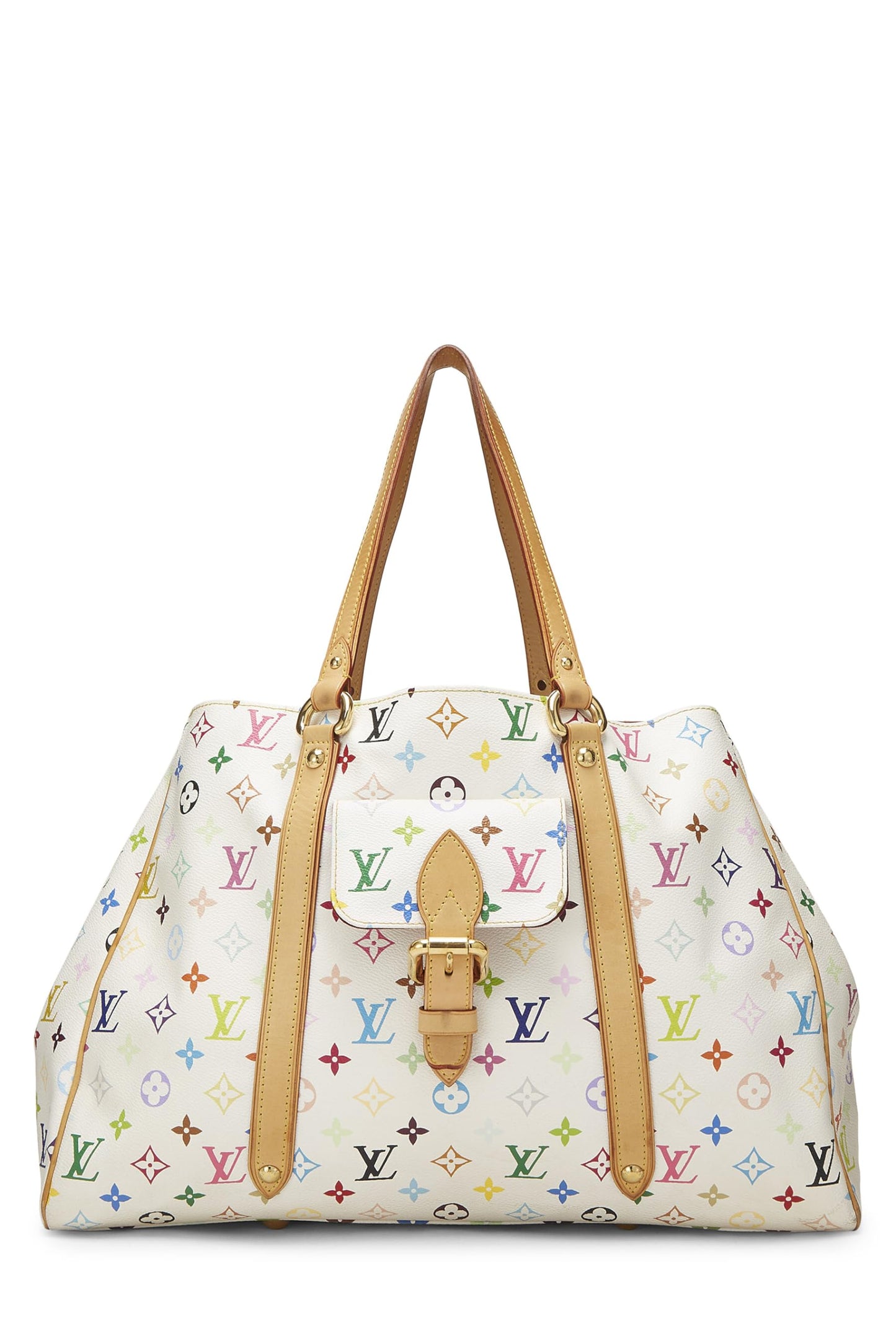 Louis Vuitton, Takashi Murakami x Louis Vuitton Blanc Monogram Multicolore Aurelia GM, Blanc