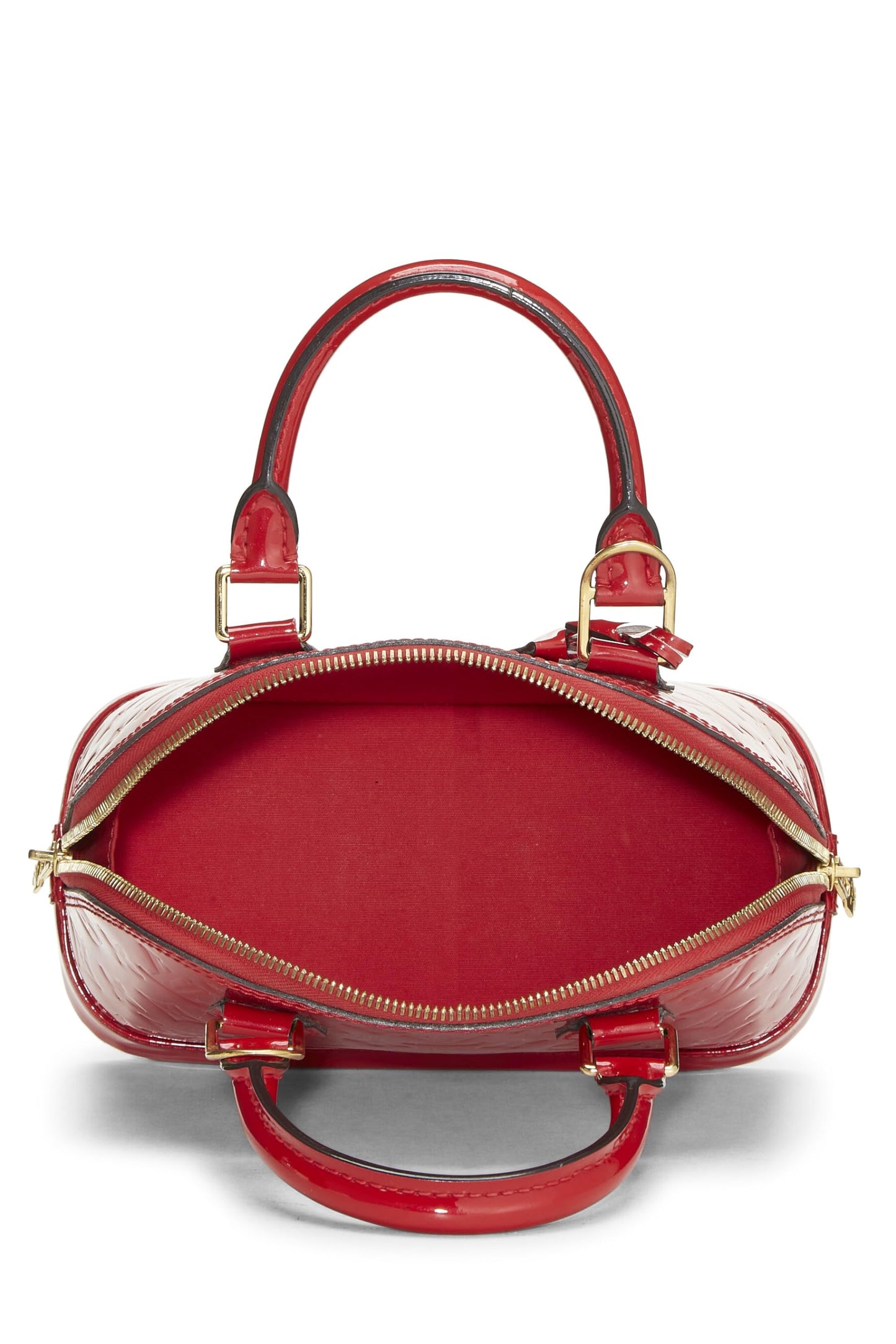 Louis Vuitton, Pre-Loved Cerise Monogram Vernis Alma BB, Red