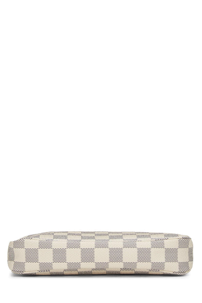 Louis Vuitton, Pre-Loved Damier Azur Pochette Accessoires, White