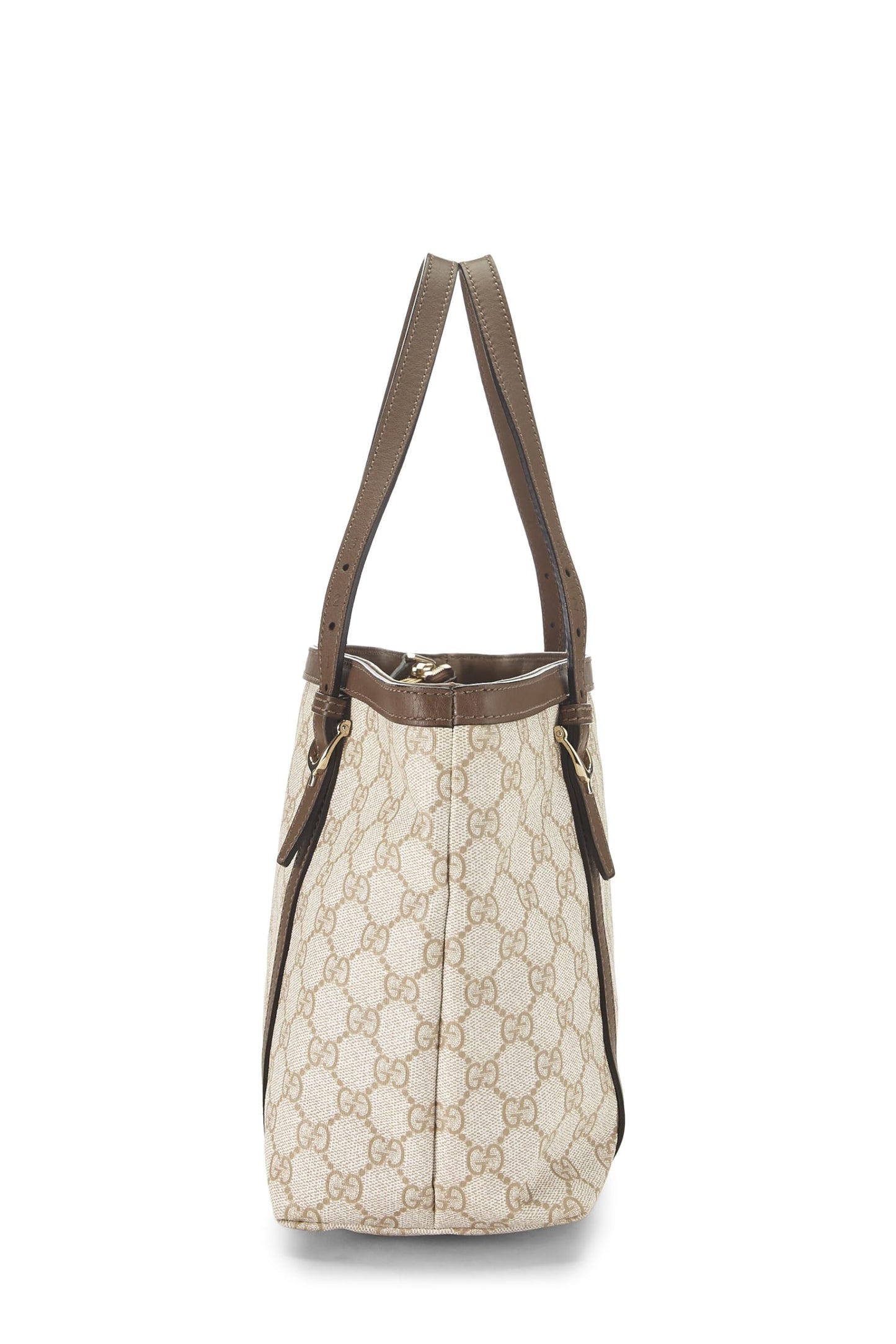 Gucci, sac fourre-tout en toile marron GG Supreme d'occasion, petit, marron