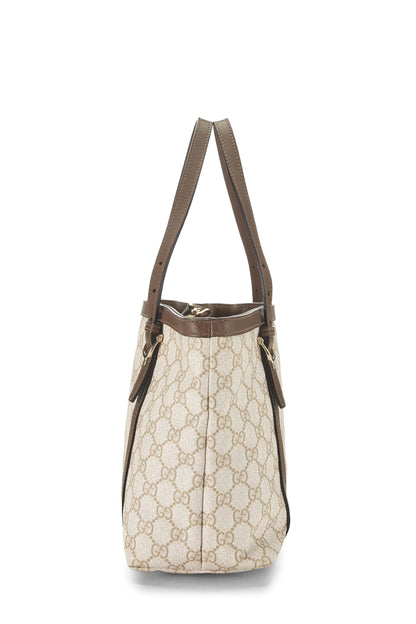 Gucci, sac fourre-tout en toile marron GG Supreme d'occasion, petit, marron