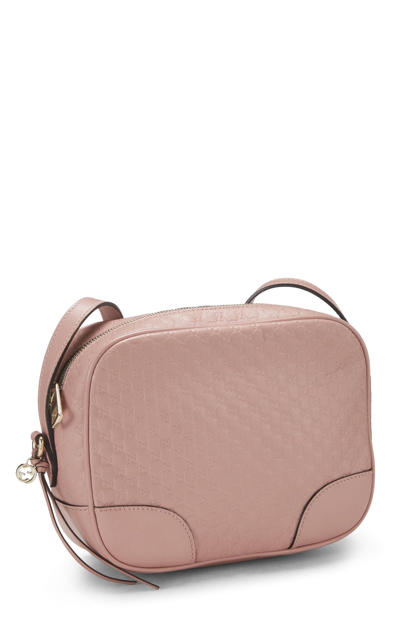 Gucci, sac à bandoulière Bree en cuir Microguccissima rose d'occasion, rose