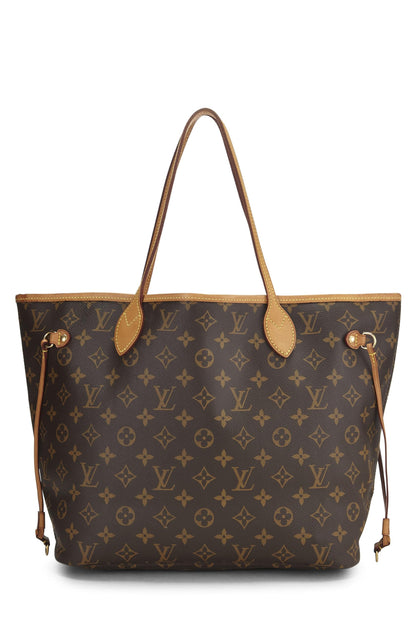 Louis Vuitton, Neverfull MM NM en toile monogram rose d'occasion, rose