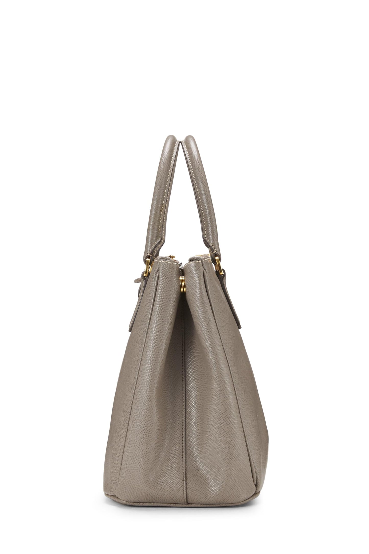 Prada, Bolso ejecutivo mediano Saffiano gris Pre-Loved, Gris