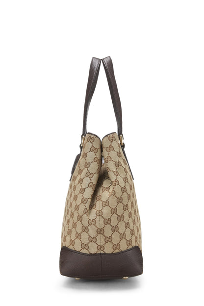 Gucci, Pre-Loved Original GG Canvas Dressage Tote Bag, Brown