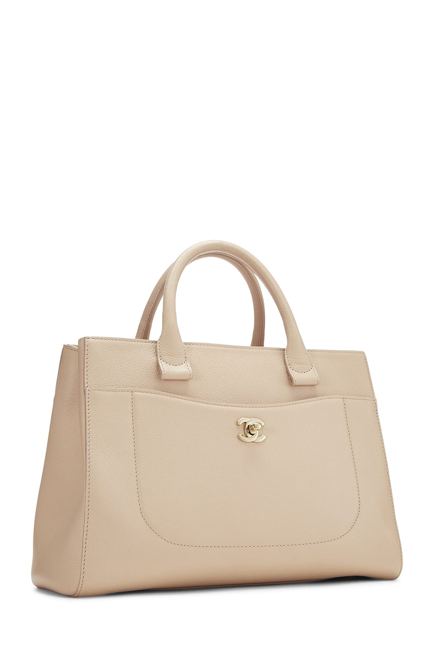 Chanel, Pre-Loved Beige Leather Neo Executive Shopping Tote, Beige