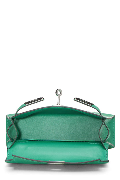 Hermès, Menthe Chèvre Mysore Kelly Sellier 20 NM d'occasion, Menthe