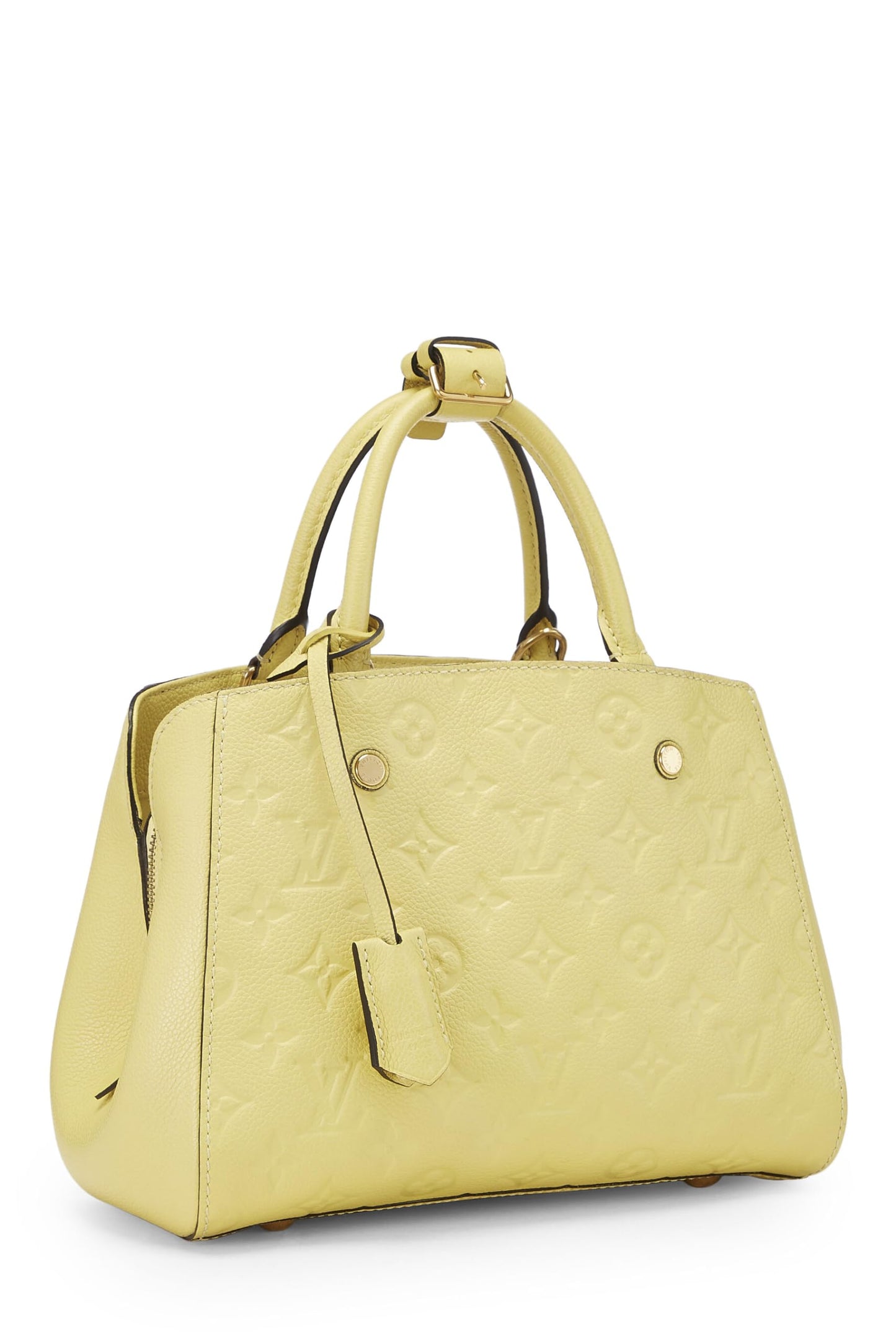 Louis Vuitton, Monograma de citrino Pre-Loved Empreinte Montaigne BB, Amarillo