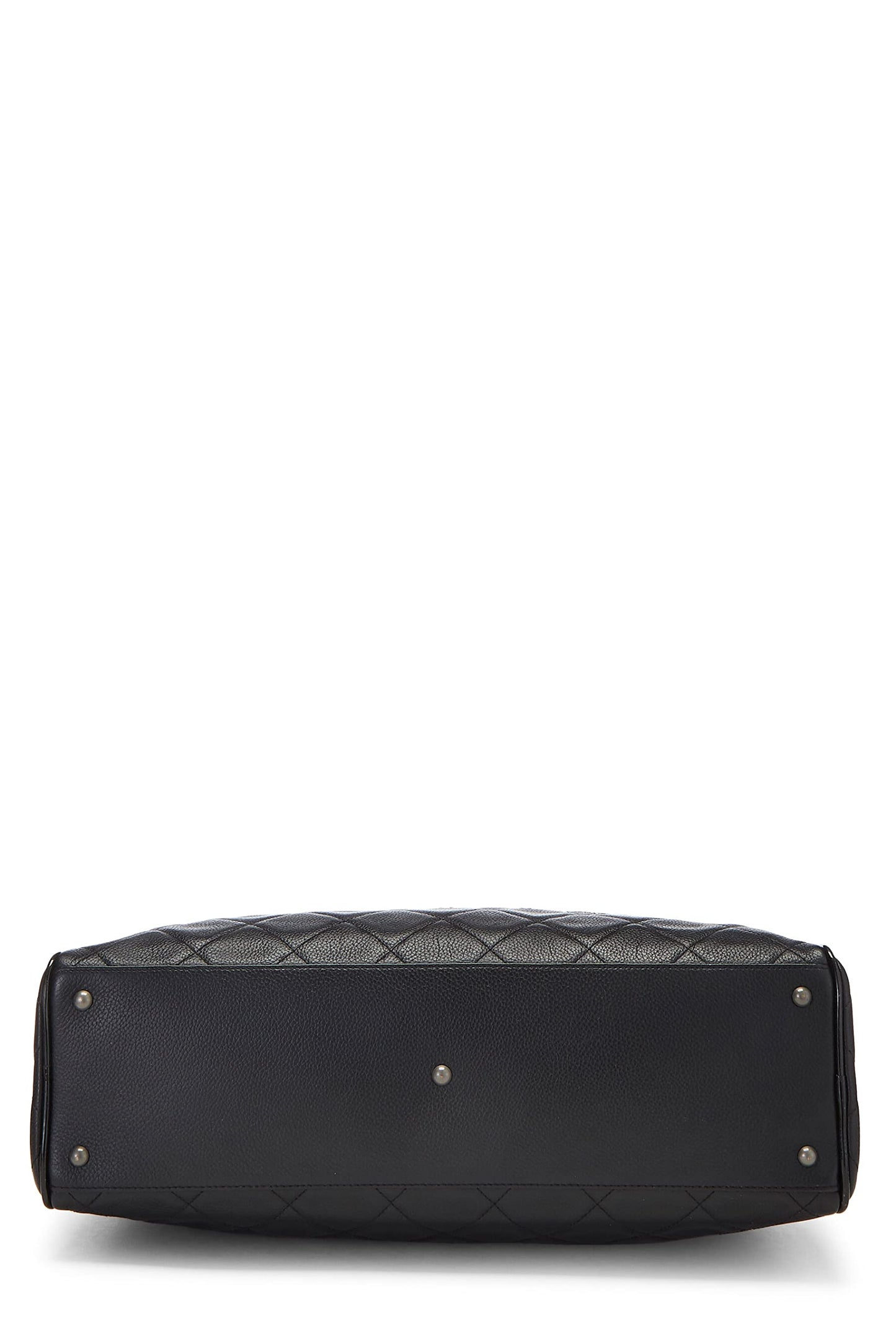 Chanel, Pre-Loved Black Quilted Caviar Bowler Medium, Black