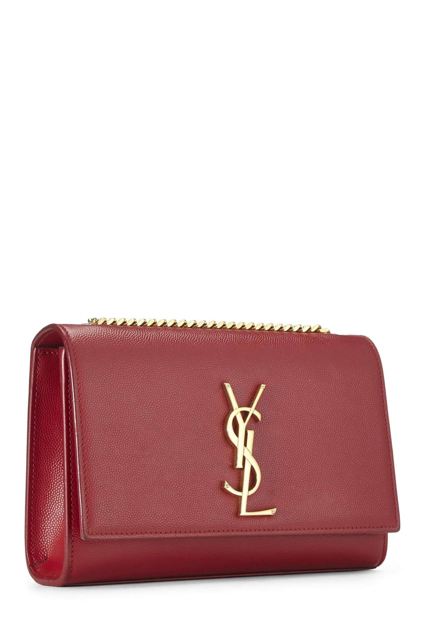 Yves Saint Laurent, Pre-Loved Red Grainy Leather Kate Small, Red