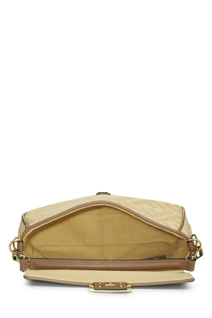 Fendi, Pre-Loved Yellow Canvas Convertible Baguette Medium, Yellow