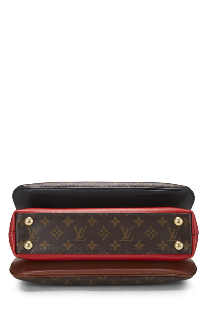 Louis Vuitton, sac fourre-tout Millefeuille Monogram rouge d'occasion, marron