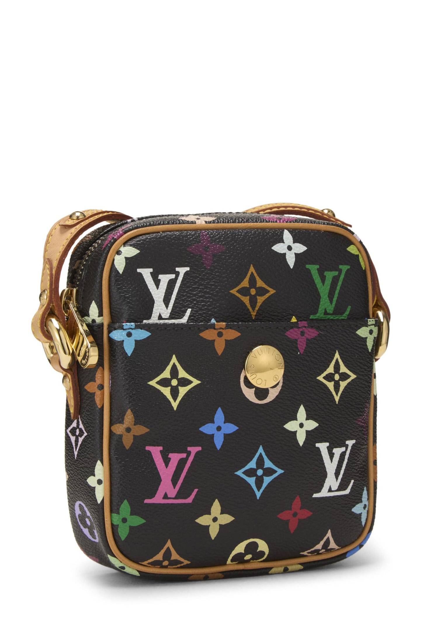 Louis Vuitton, Pre-Loved Takashi Murakami x Louis Vuitton Black Monogram Multicolore Rift, Negro