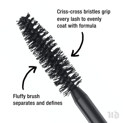 Mascara volumateur waterproof Urban Decay Perversion, mascara allongeant noir, volume et longueur des cils modulables, protéines et acides aminés nourrissants, sans cruauté, sans paraben - 0,34 fl oz