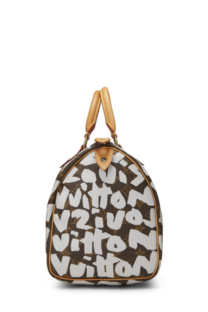 Louis Vuitton, Pre-Loved Stephen Sprouse x Louis Vuitton Monograma Gris Graffiti Speedy 30, Gris