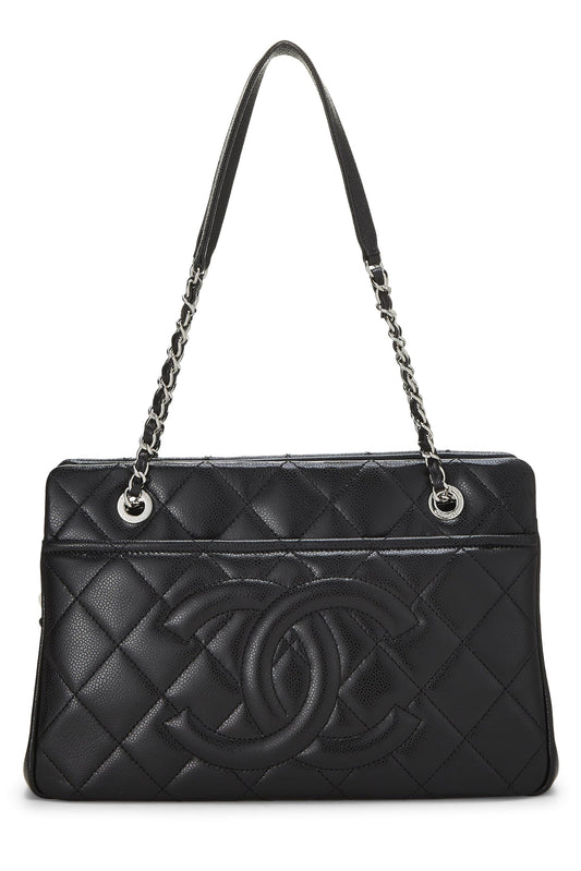 Chanel, sac fourre-tout Timeless 'CC' Black Caviar de taille moyenne, noir