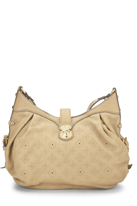 Louis Vuitton, Cuero Mahina con monograma beige Pre-Loved XS, Beige