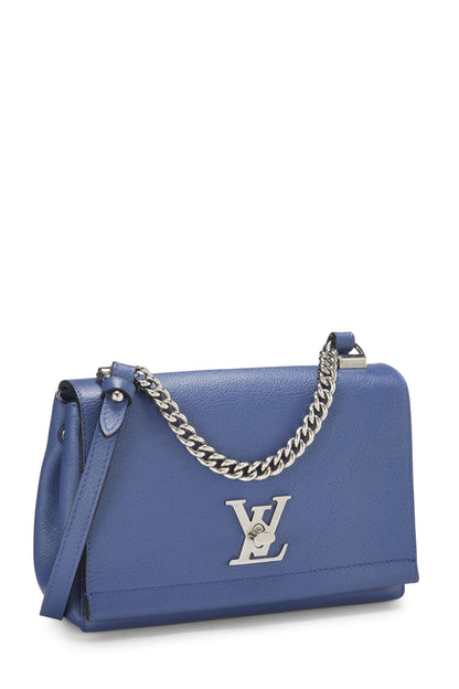 Louis Vuitton, Pre-Loved Blue Calfskin Lock Me II BB, Blue