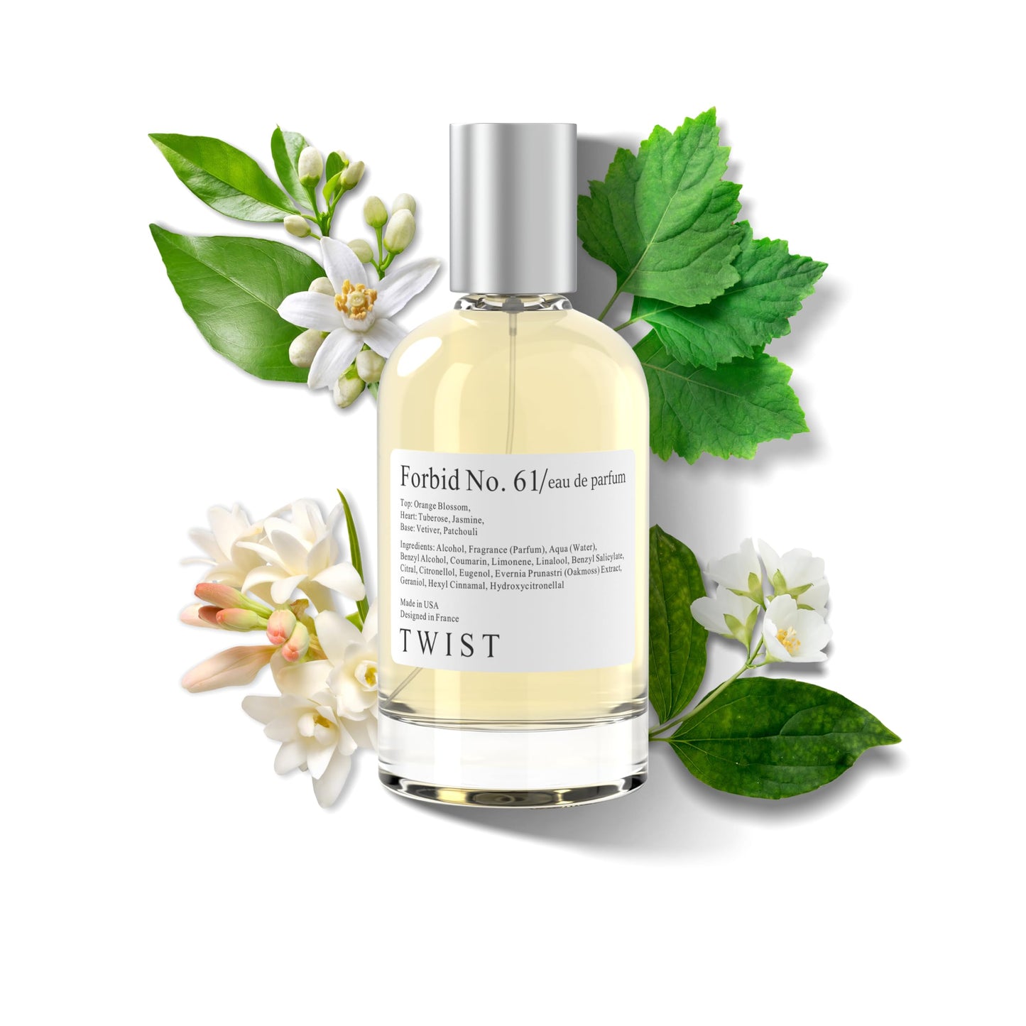 Twist Forbid No. 61 - Eau De Parfum Inspired by Giv. L'interdit, Long-Lasting Perfume For Women, Paraben Free, Vegan, Clean Ingredients, Fragrance - Spray 100 ml | 3.4 fl. oz.