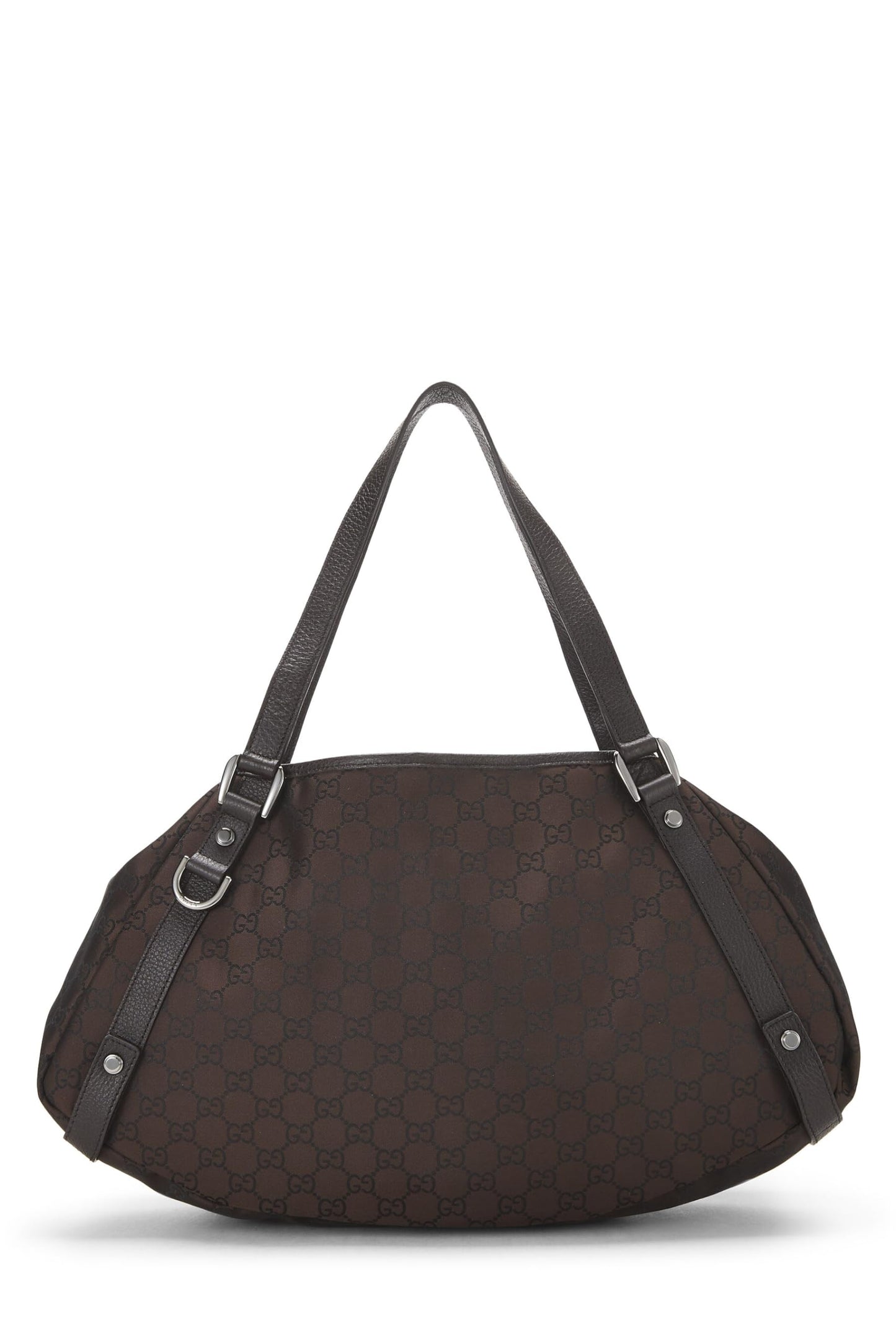 Gucci, sac fourre-tout Abbey en nylon marron GG d'occasion, grand modèle, marron