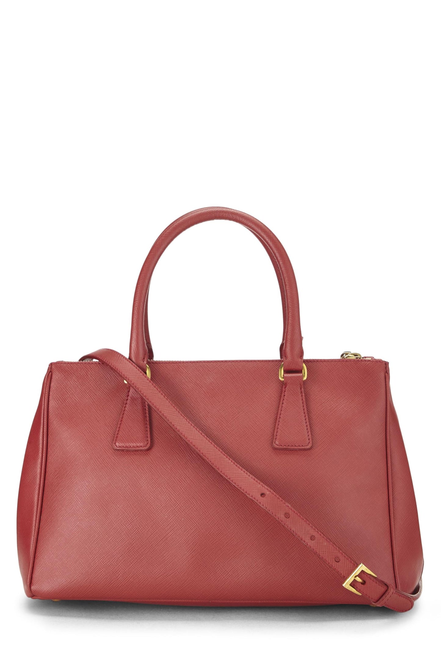 Prada, Bolso ejecutivo mediano Saffiano rojo Pre-Loved, Rojo