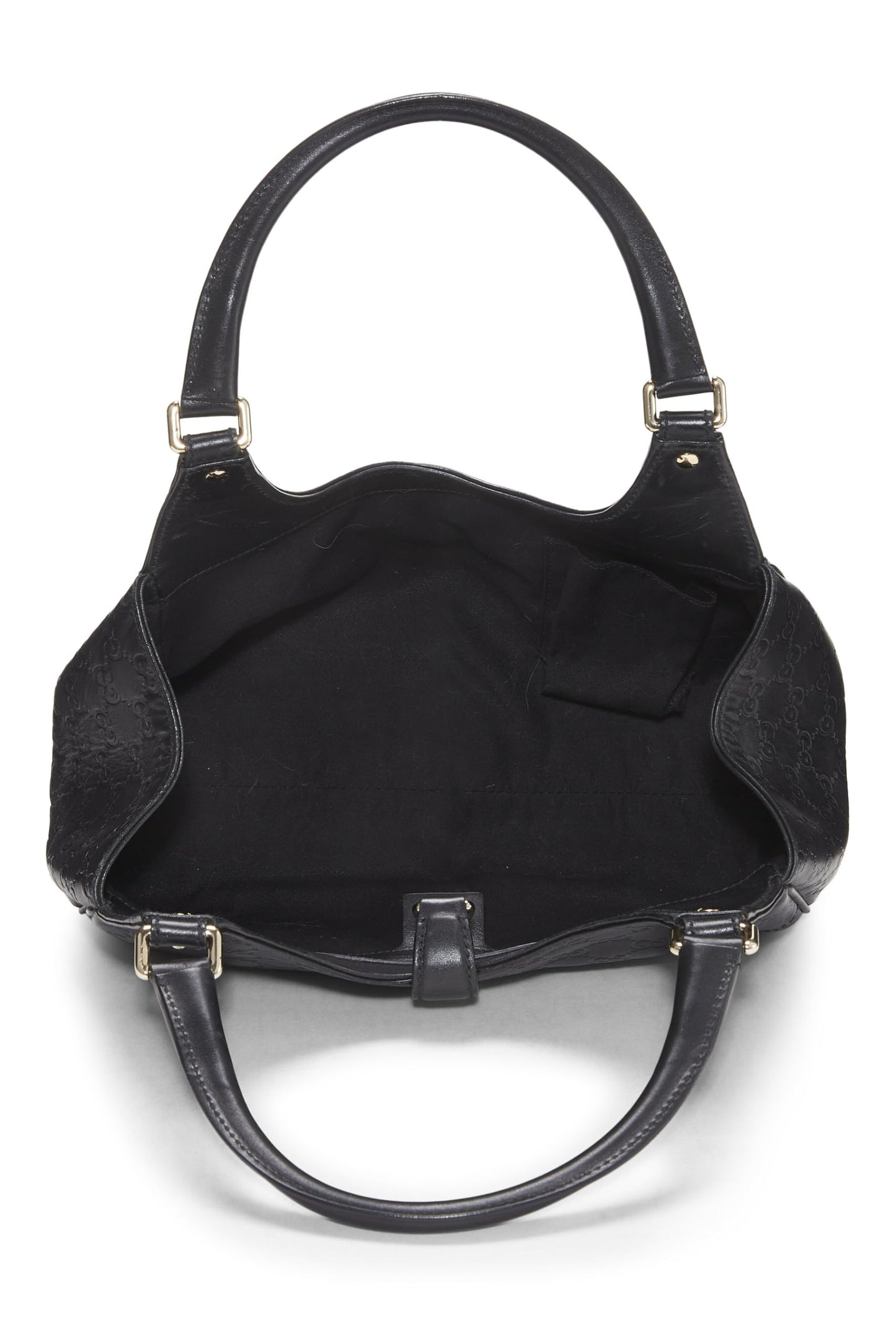 Gucci, Bolso Bardot De Cuero Guccissima Negro Pre-Loved, Negro