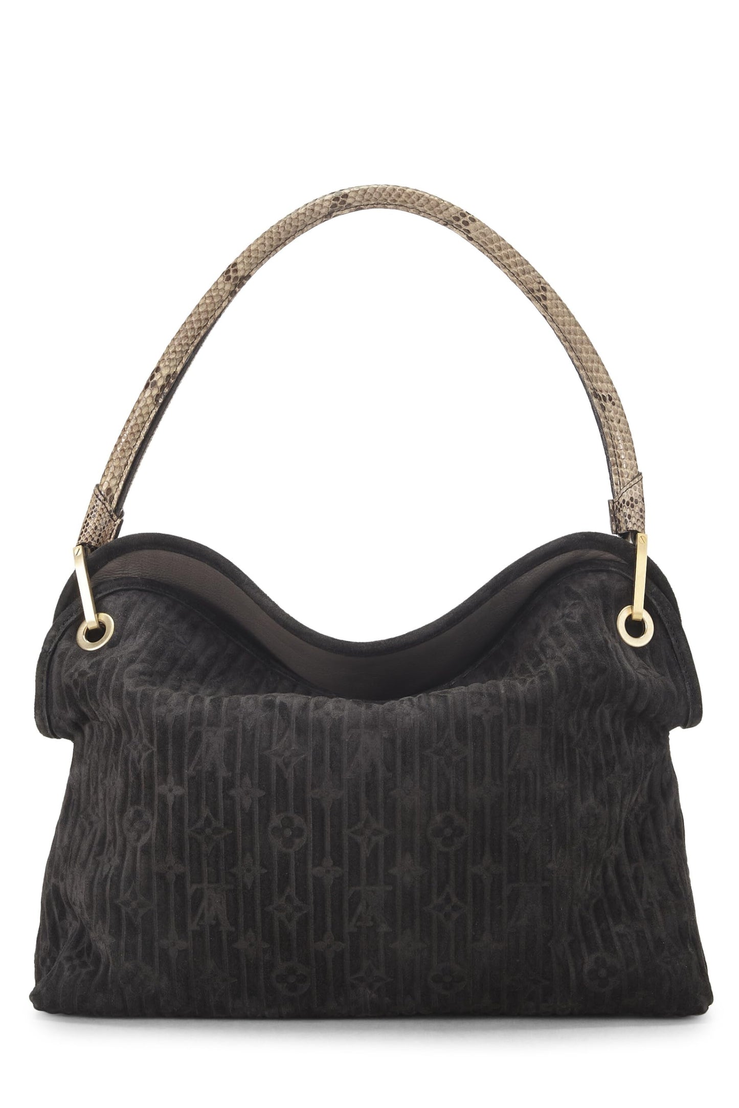 Louis Vuitton, Whisper PM en daim noir d'occasion, noir