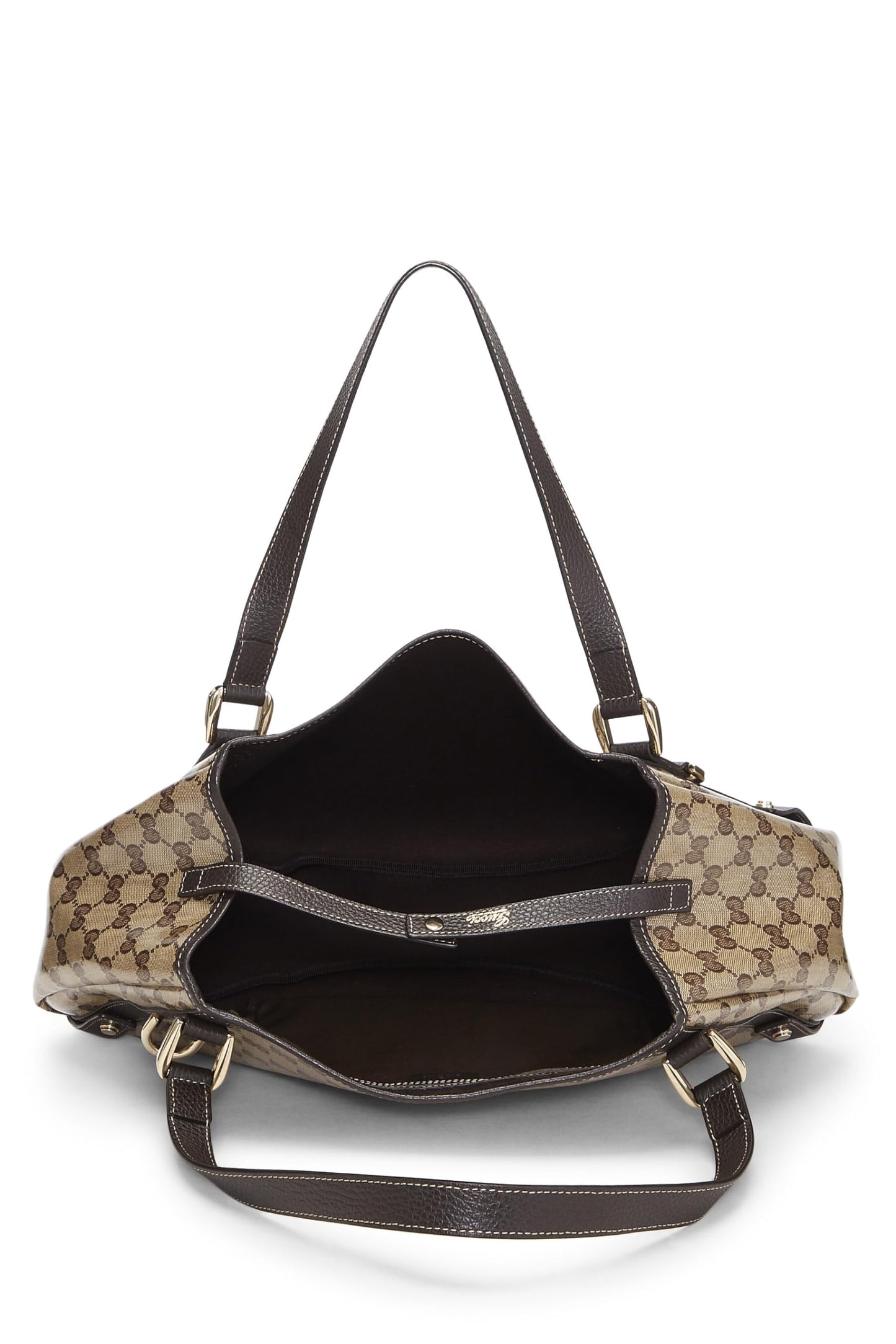 Gucci, sac fourre-tout Abbey en toile cristal GG d'occasion, marron