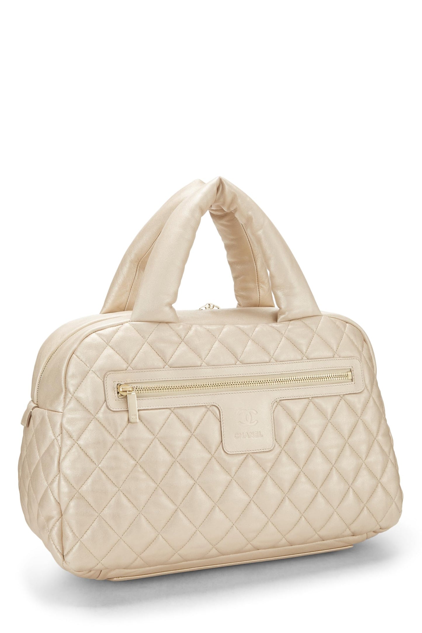 Chanel, sac bowling Coco Cocoon en cuir doré d'occasion, doré