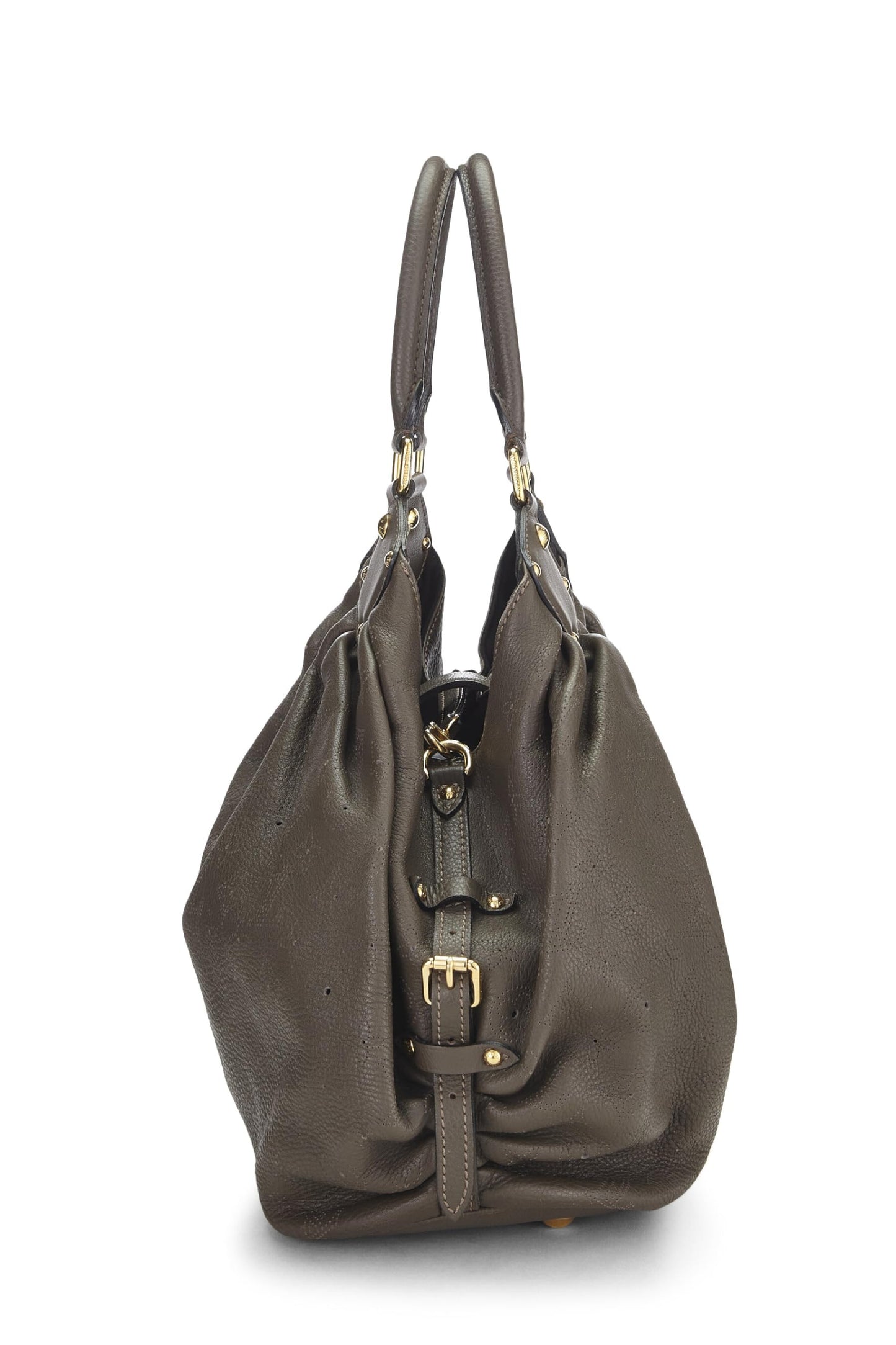 Louis Vuitton, Pre-Loved Grey Monogram Mahina Large, Grey