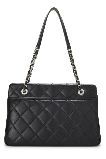 Chanel, sac fourre-tout Timeless 'CC' Black Caviar de taille moyenne, noir