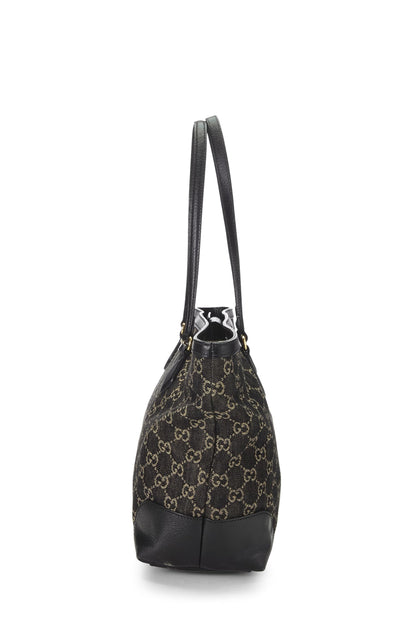 Gucci, sac fourre-tout Ophidia Medium en denim GG noir d'occasion, noir