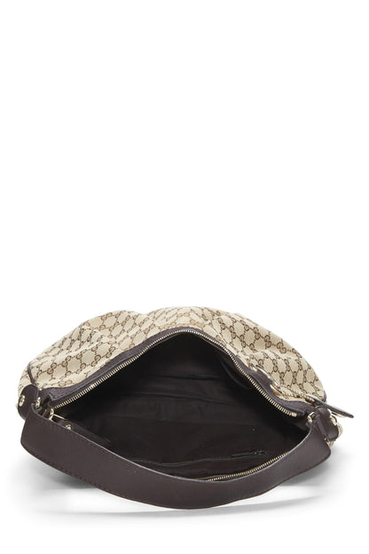 Gucci, sac hobo Sukey en toile GG d'origine d'occasion, marron