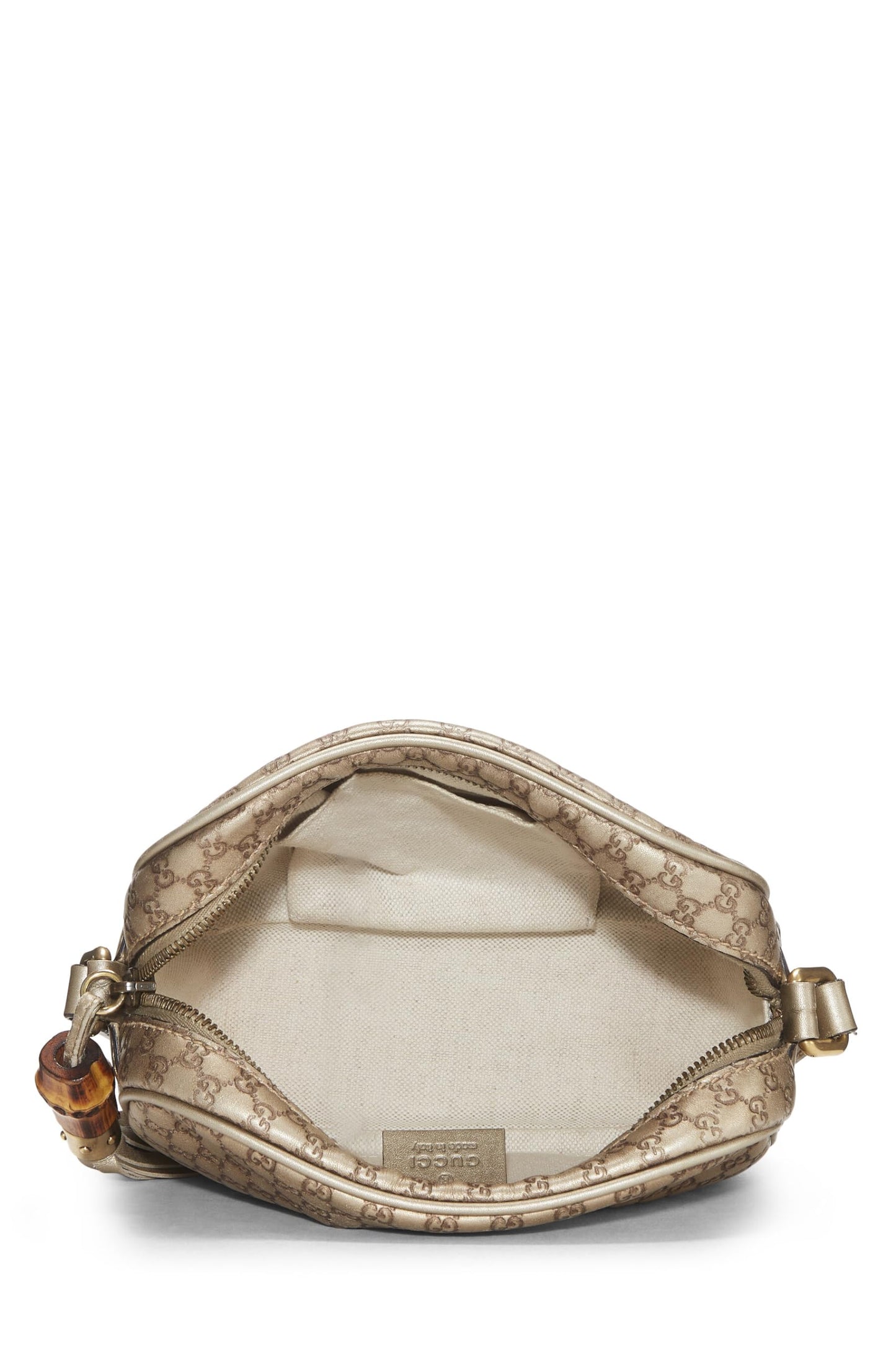 Gucci, sac photo en cuir Microguccissima doré d'occasion, doré