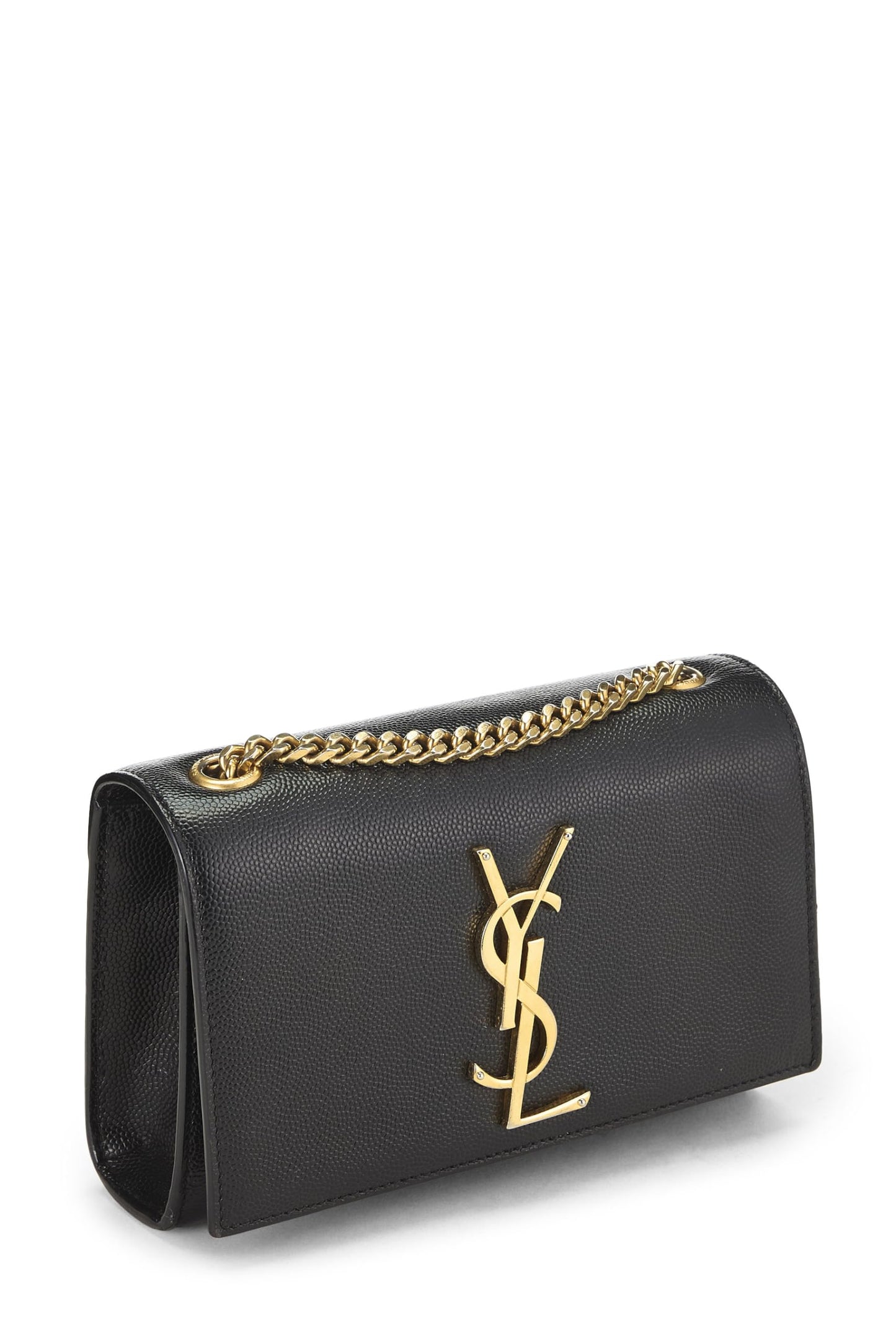 Yves Saint Laurent, Kate Small en cuir grainé noir d'occasion, noir